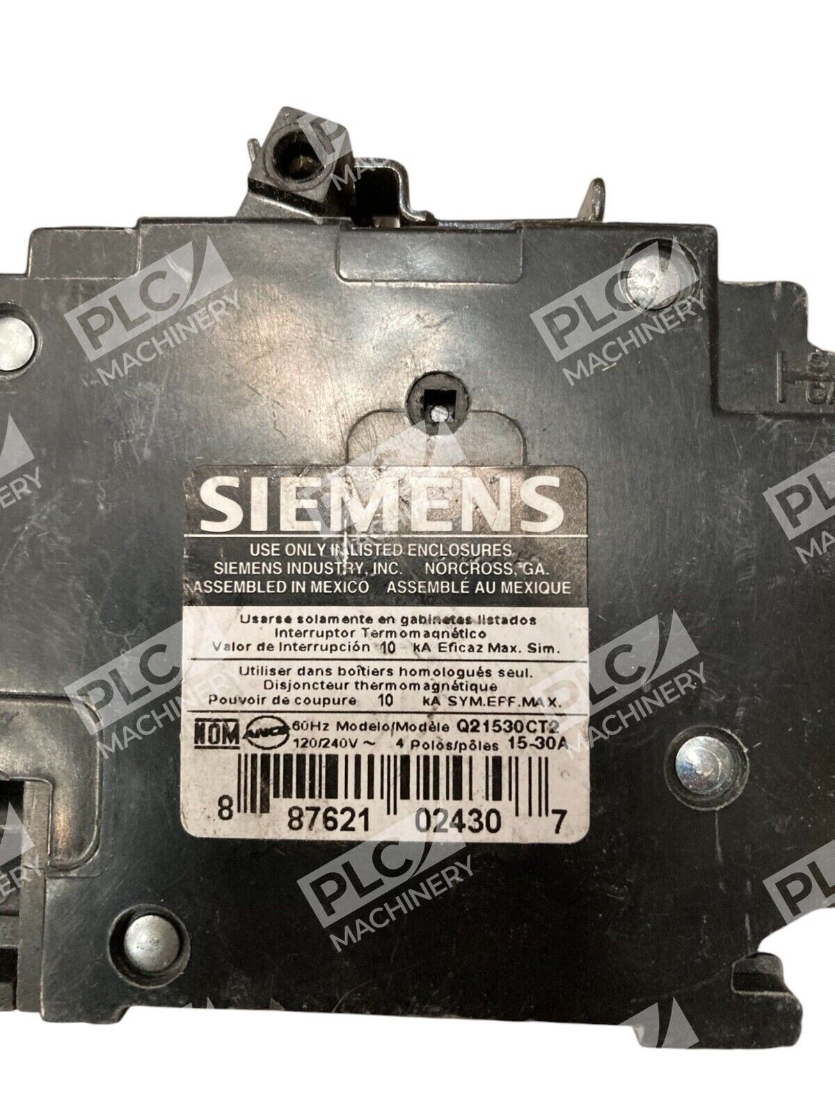Siemens 15-30A 4 Pole 10kA Circuit Breaker Q21530CT2 - Image 3