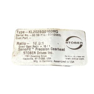 Stober KL202SG0160MQ ServoFit Precision Gearhead 161 227025197430