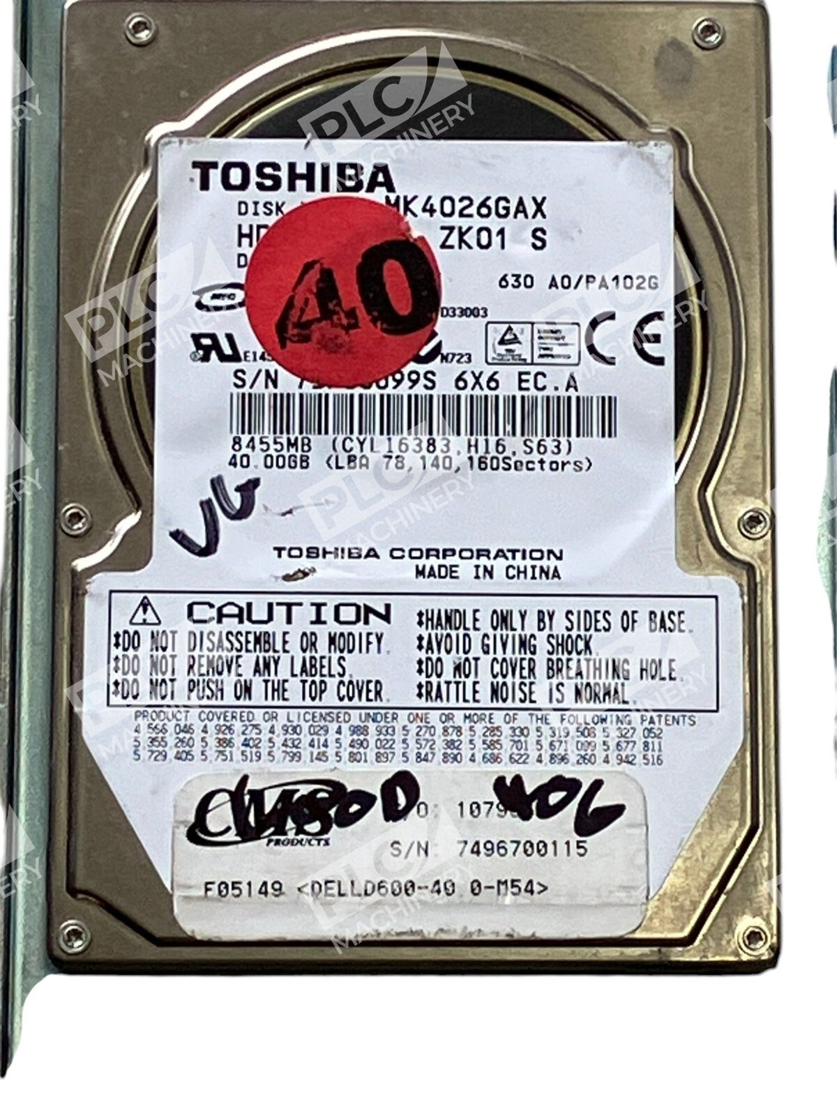 Toshiba 40GB Hard Disk Drive MK4026GAX - Image 3