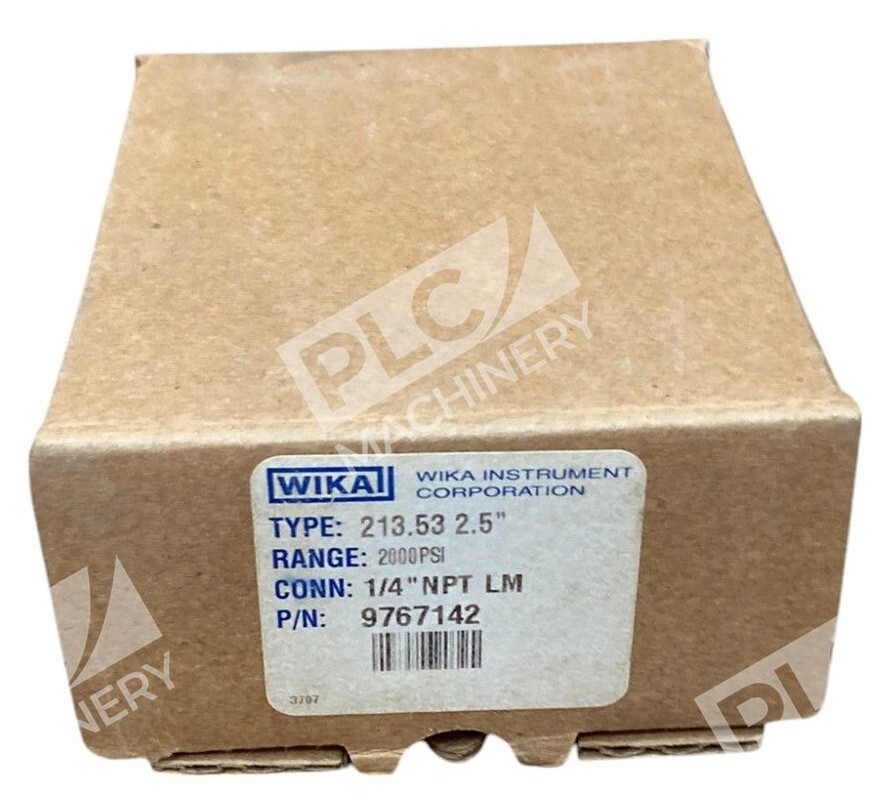 Wika 213.52 2.5" 2000PSI 1/4"NPT Pressure Gauge 9767142