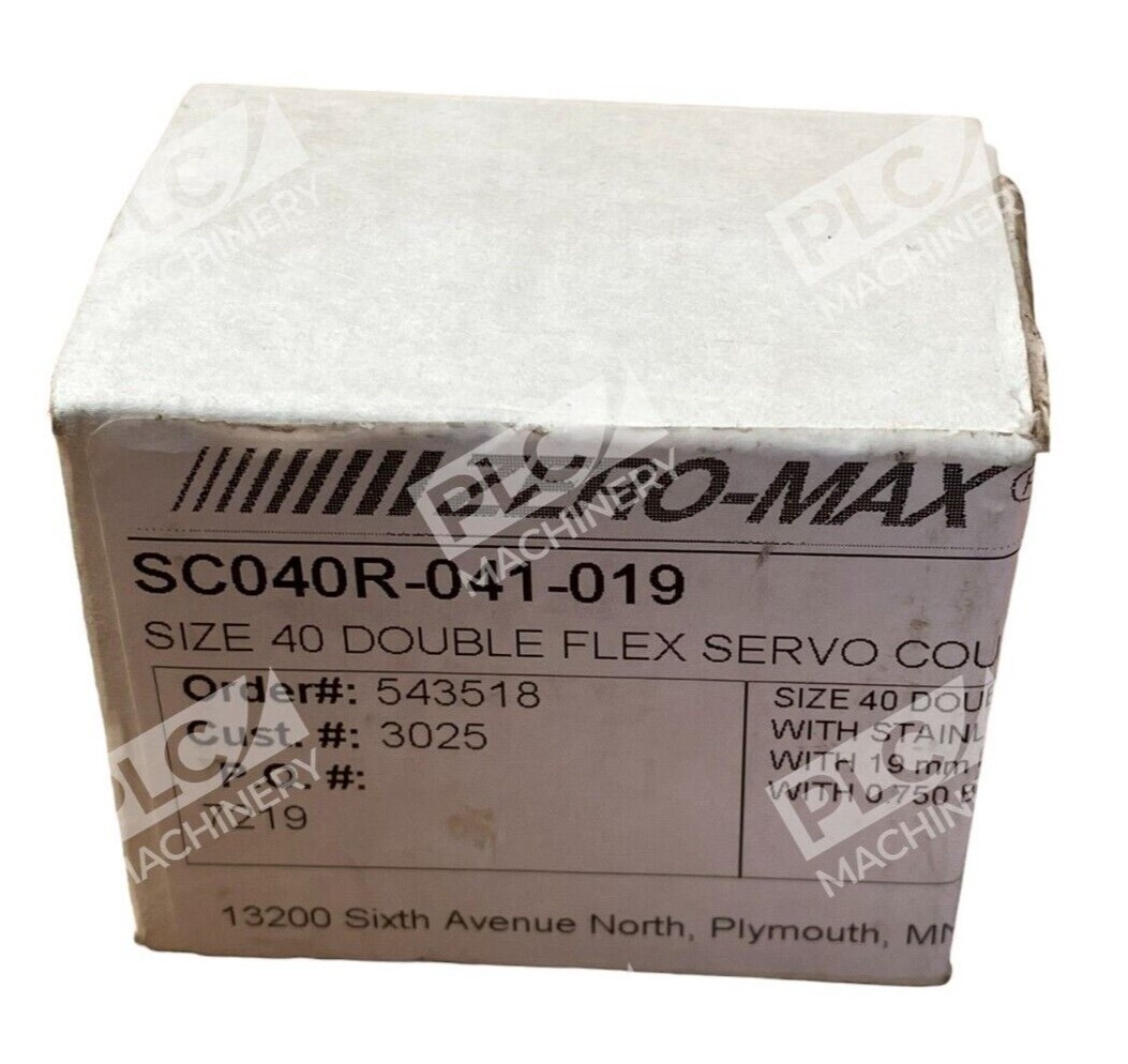 Zero-Max SC040R-041-019 Size 40 Double Flex Servo Coupling