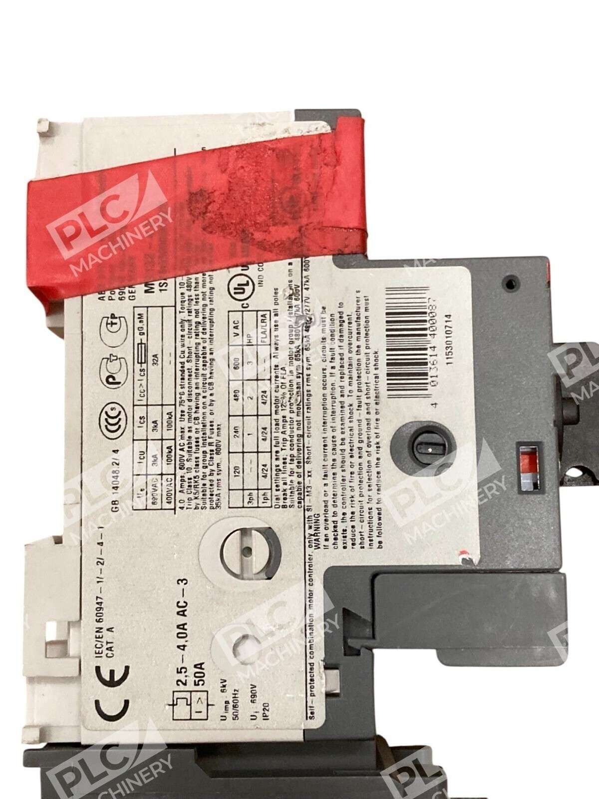 ABB AF09 3-Pole Contactor 25A 24-60V AC/DC 690V Motor Control w/ Surge Protectio