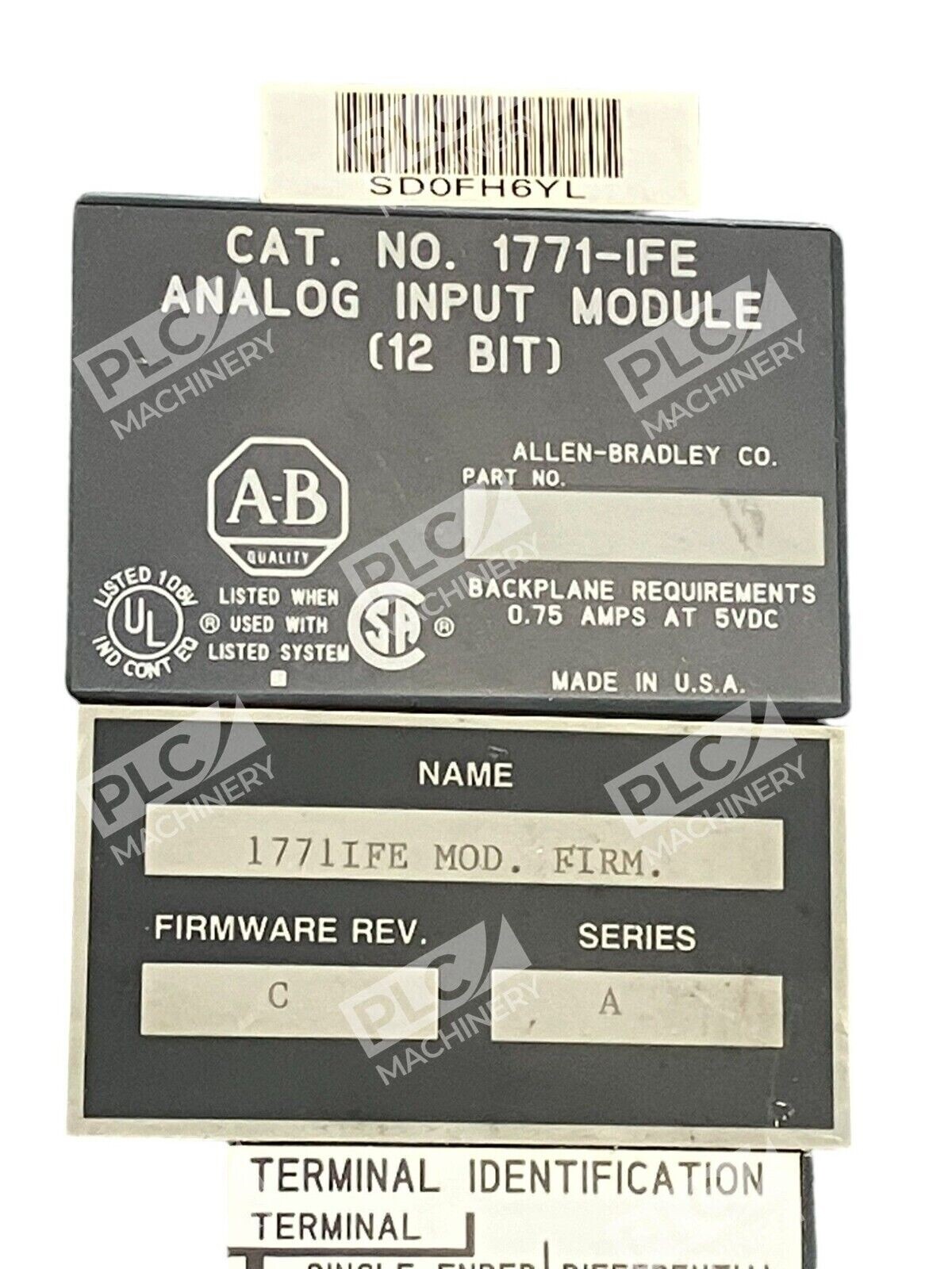 Allen Bradley 12 Bit Analog Input Module 1771-IFE /A - Image 4
