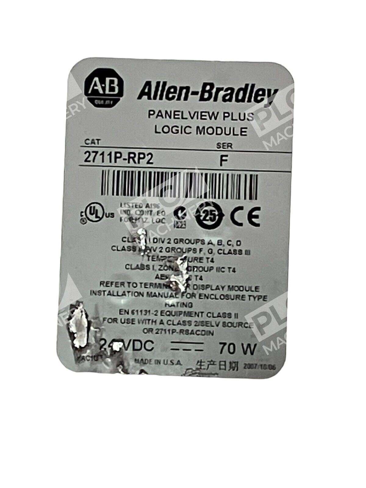 Allen Bradley 2711P-RP2 Ser F Logic Module - Image 3