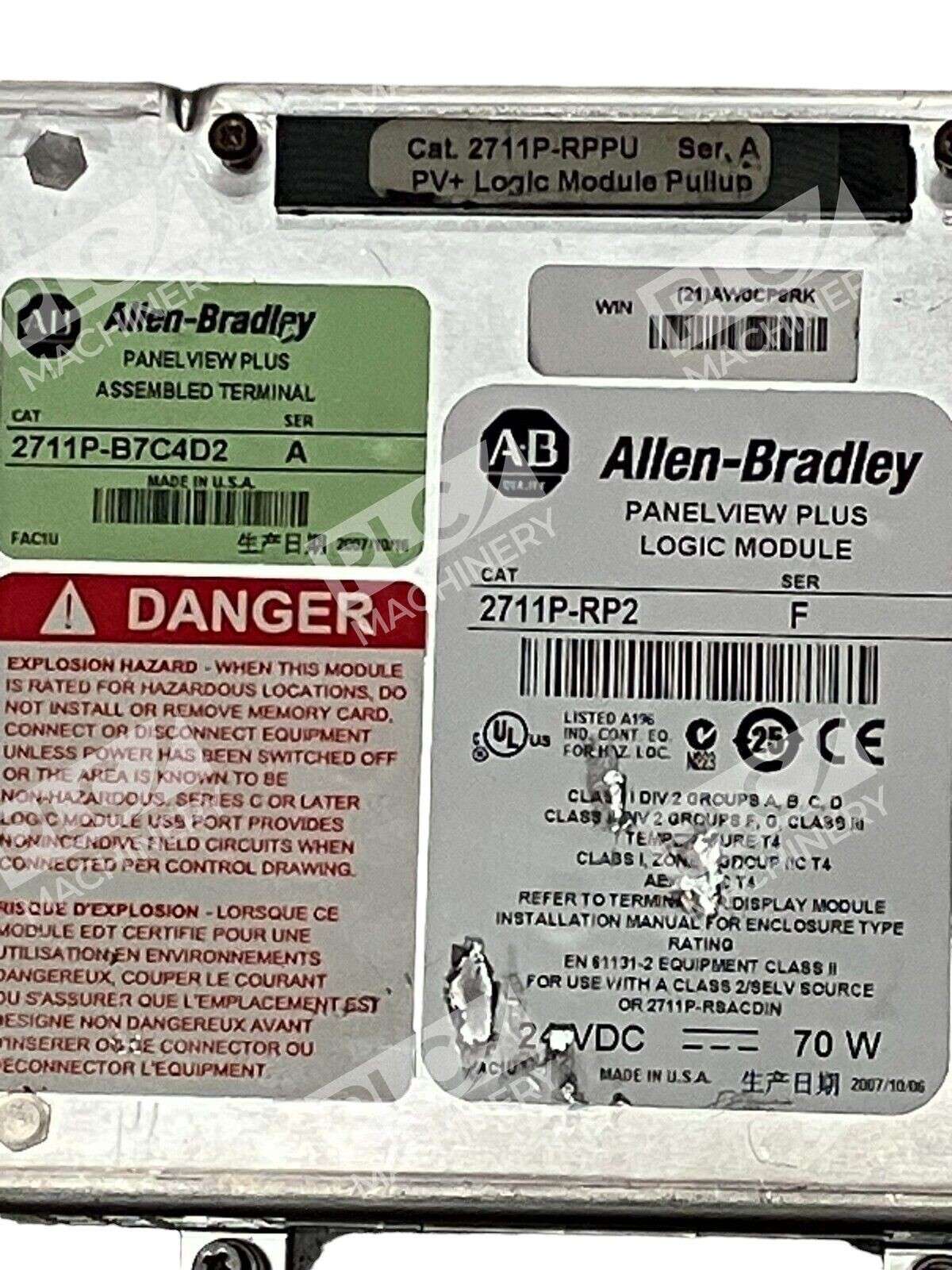 Allen Bradley 2711P-RP2 Ser F Logic Module - Image 4