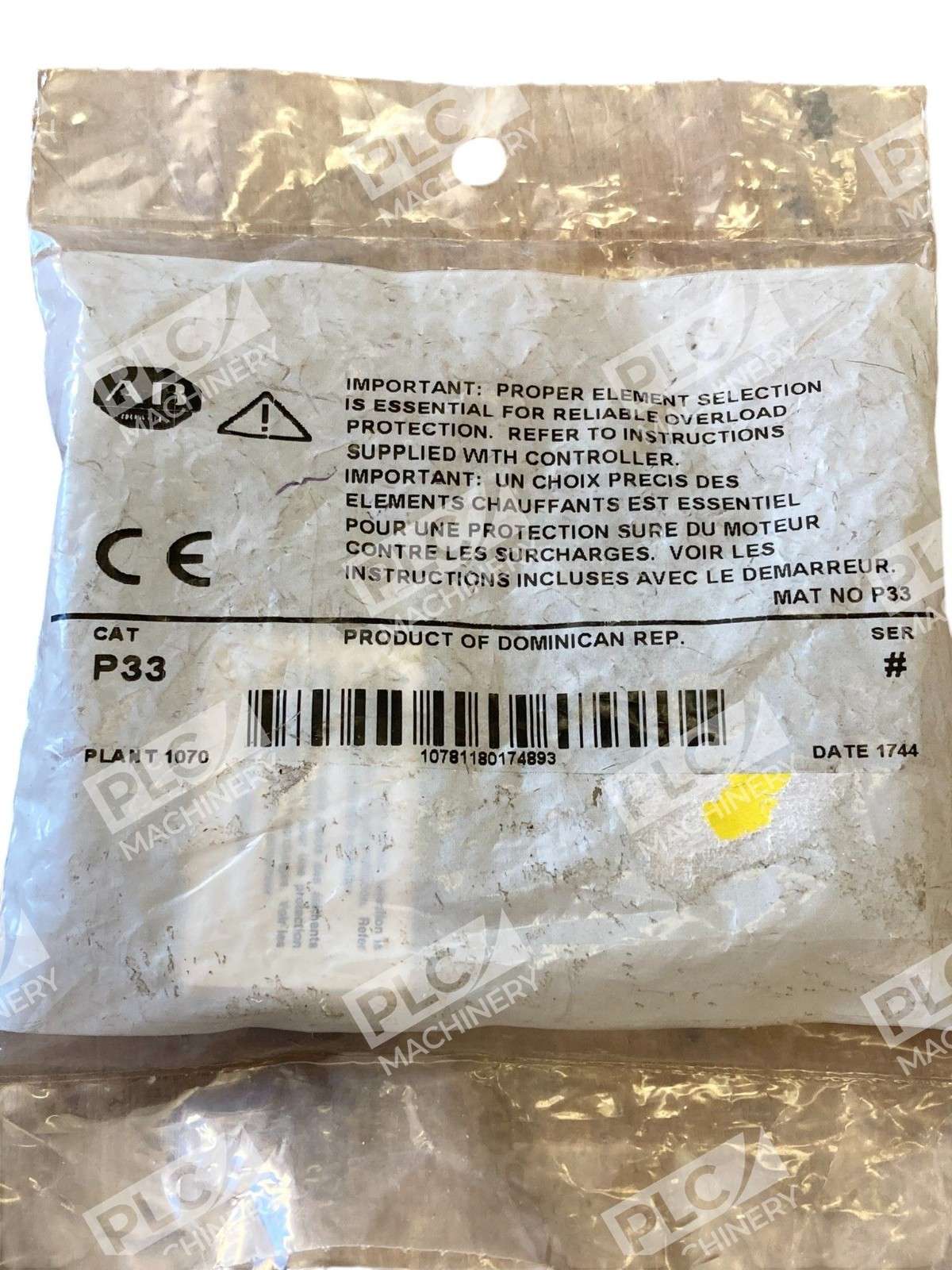 Allen Bradley AB Type P Series Heater Element Overload Relay P33 - Image 3