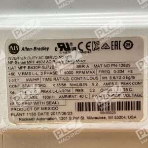 Allen Bradley MPF B430P SJ72BA A Inverter Duty AC Servo Motor 297144905941