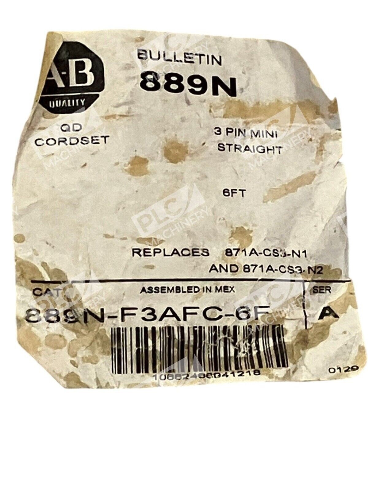 Allen Bradley QD Cordset 3 Pin Mini Straight 6Ft 889N-F3AFC-6F /A - Image 3