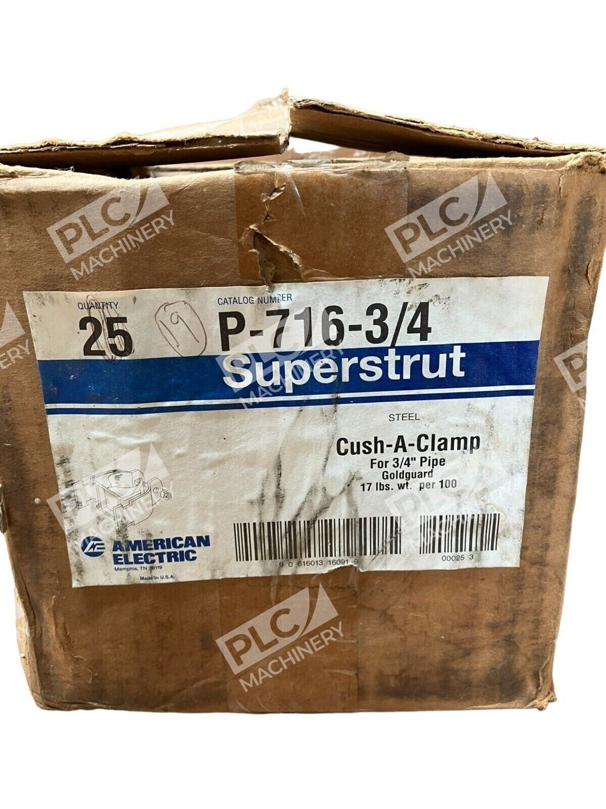 American Electric P-716-3/4 Cush-A-Clamp Superstrut (Box of 16)