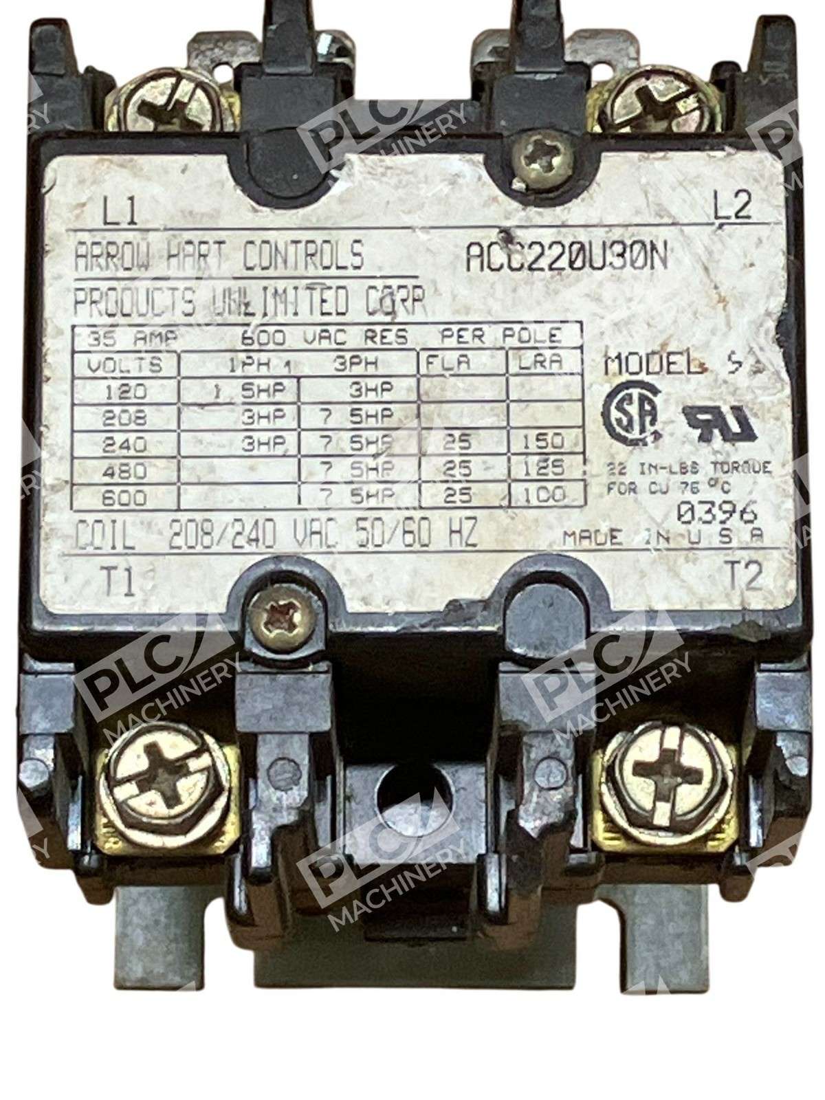 Arrow Hart Controls Contactor ACC220U30N