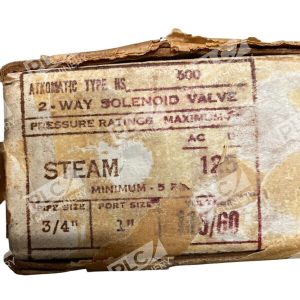 Atkomatic 3/4" Pipe 1" Port 2-Way Solenoid Valve HS-500