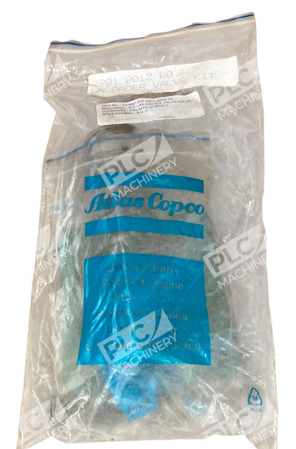 Atlas Copco 2901001200 Unloader Valve Kit 2901-0012-00