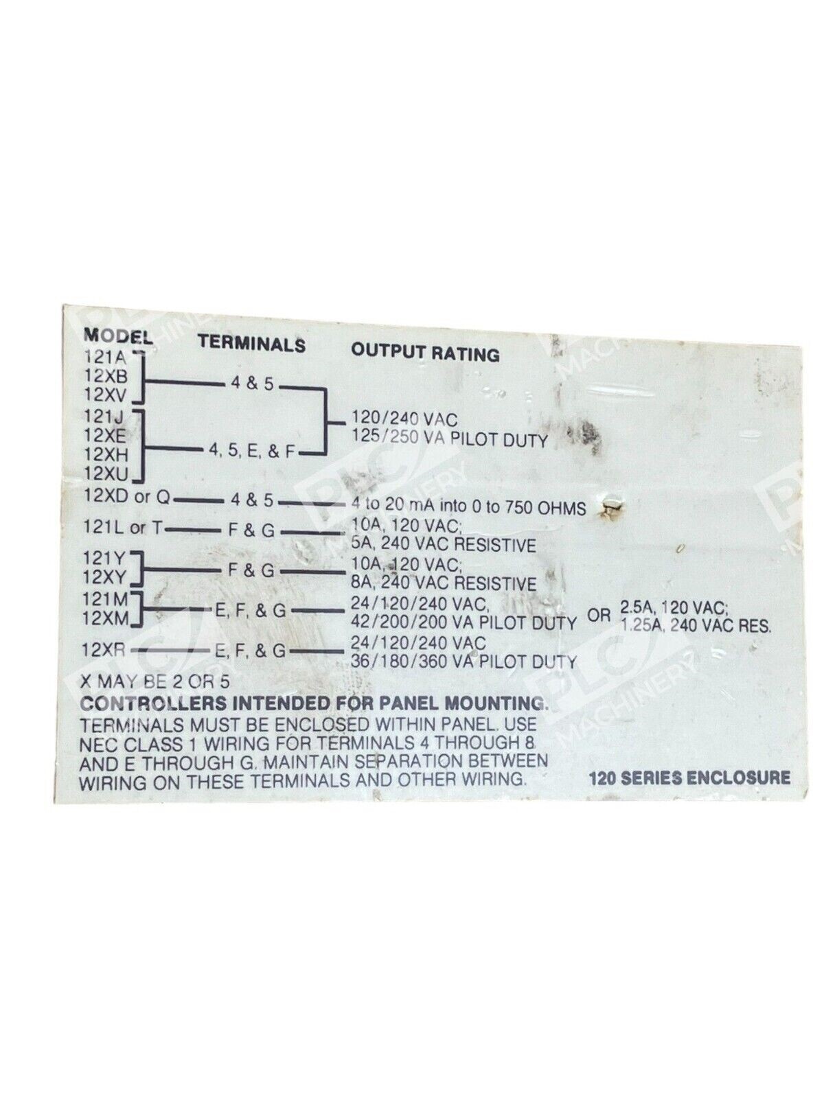 Barber Colman 120 Series Enclosure 0-8 - Image 5