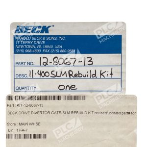 Beck Drive Drivertor Gate SLM 11 400 SLM Rebuild Kit 12 8067 13 226866080361