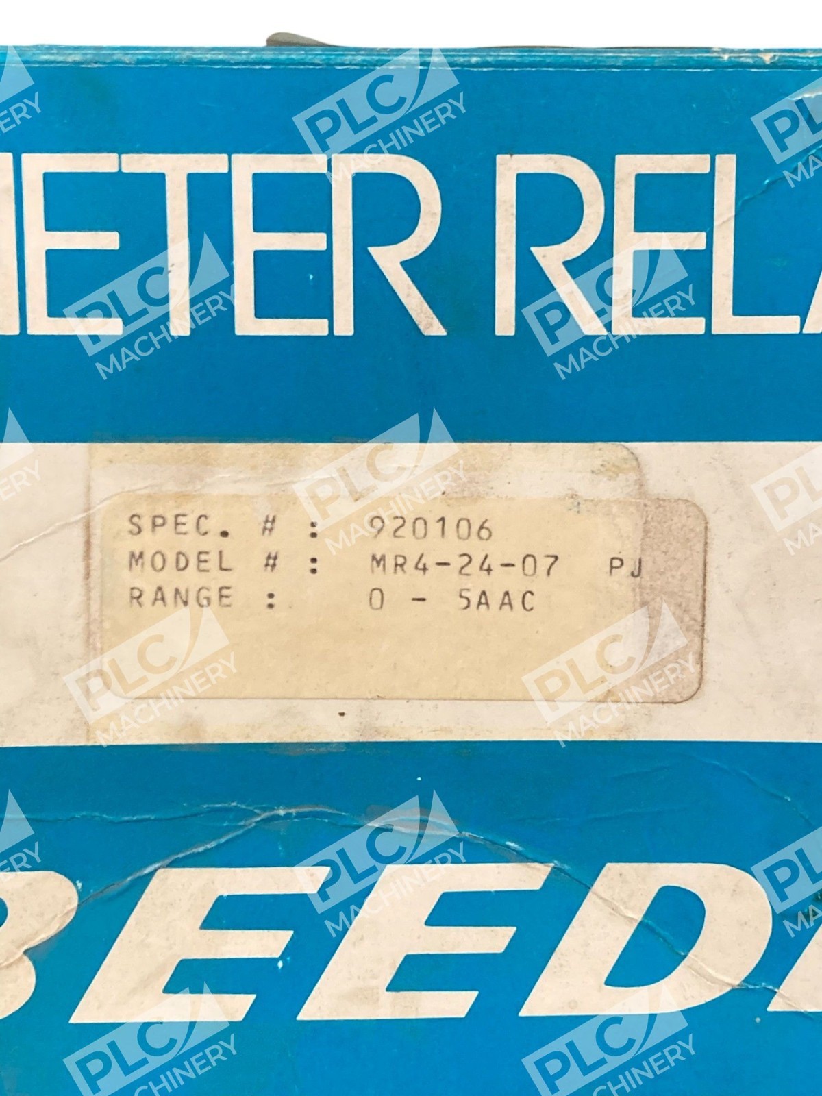 Beede 920106 0-5AAC 0-300AC Amperes Panel Meter Relay MR4-24-07 PJ - Image 3