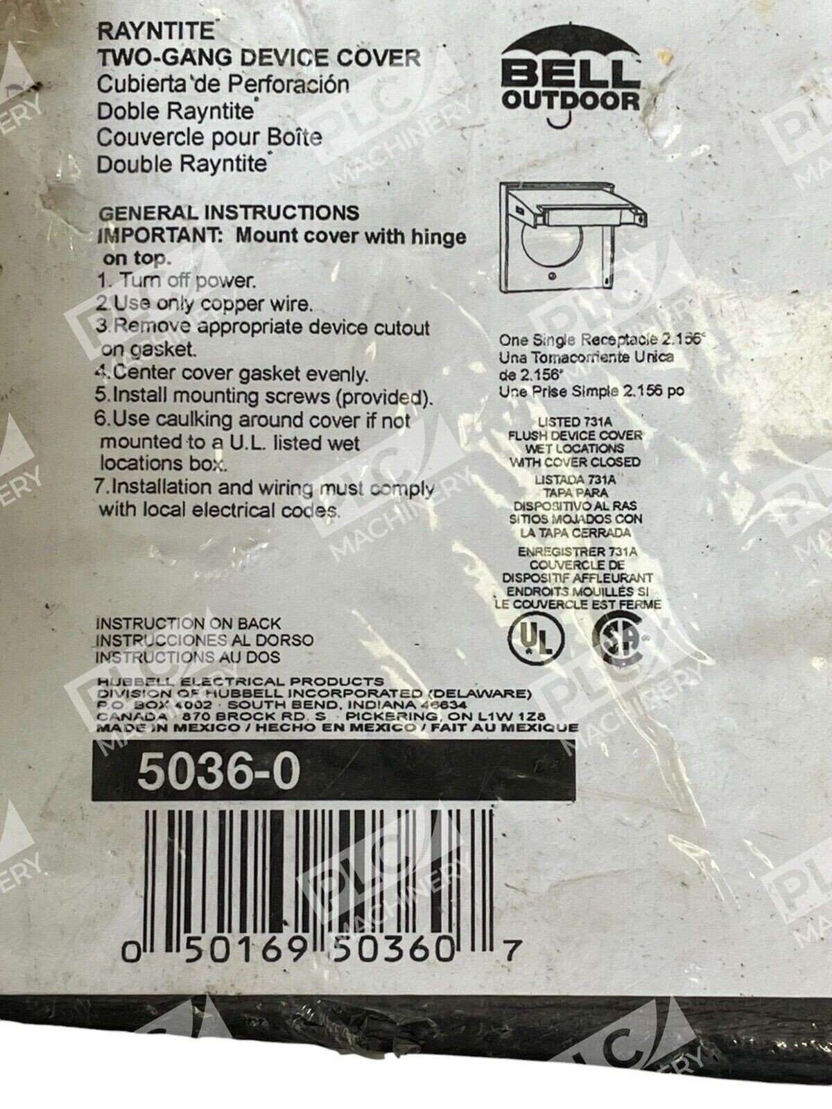 Bell Outdoor Rayntite Two-Gang Device Cover 5036-0 - Image 3