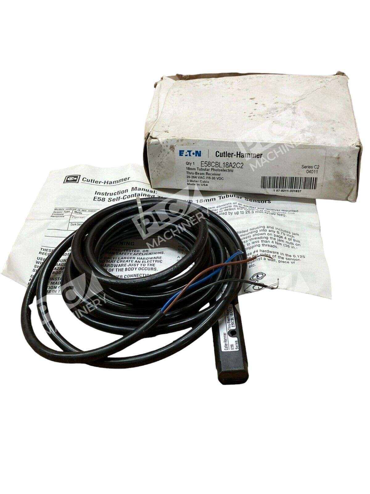 Cutler Hammer E58CBL18A2C2 18mm Tubular Photoelectric Thru-Beam Receiver - Image 3