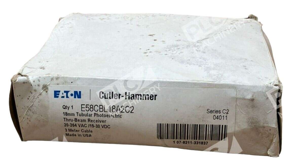 Cutler Hammer E58CBL18A2C2 18mm Tubular Photoelectric Thru-Beam Receiver