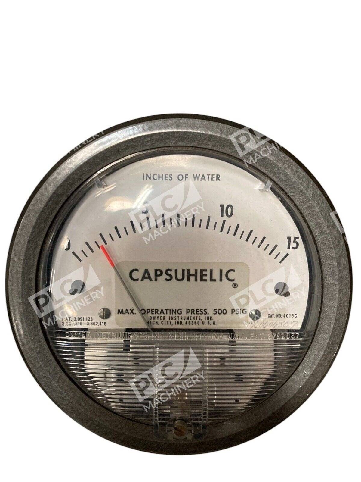 Dwyer Instruments 0-15 Inches of Water Capsuhelic Gauge 4015C