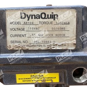 DynaQuip 189024 1 115VAC 055A Lock Rotor 100InLb Actuated Ball Valve AE104 226834242611