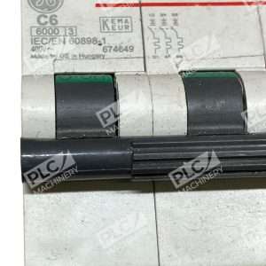 GE C6 3 Pole Miniature Circuit Breaker 6A C Curve 400V DIN Rail 674649 298011608201