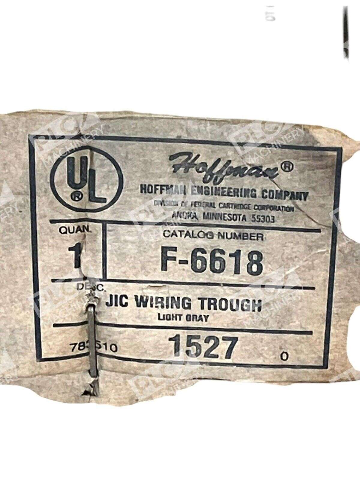 Hoffman 1527 JIC Wiring Trough Light Gray F-6618 - Image 3