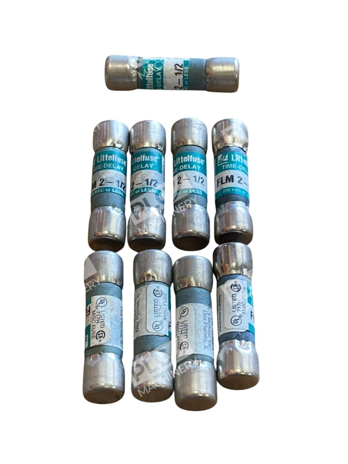 Lot of 9 Littelfuse FLM 2-1/2 Time-Delay Fuse