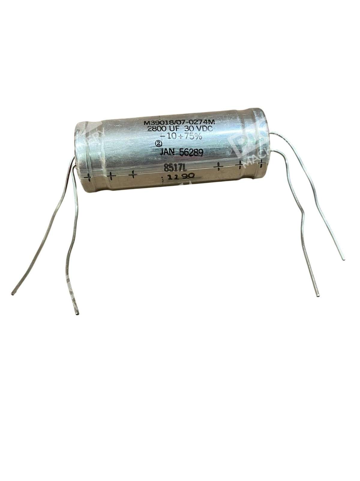 MIL-Spec M39018/07-0274M Aluminum Electrolytic Capacitor 2800µF 30V 8517L