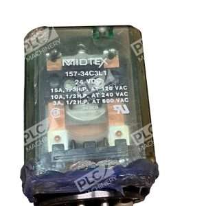Midtex 157 34C3L1 Industrial Relay 24VDC TE Connectivity 297948124131