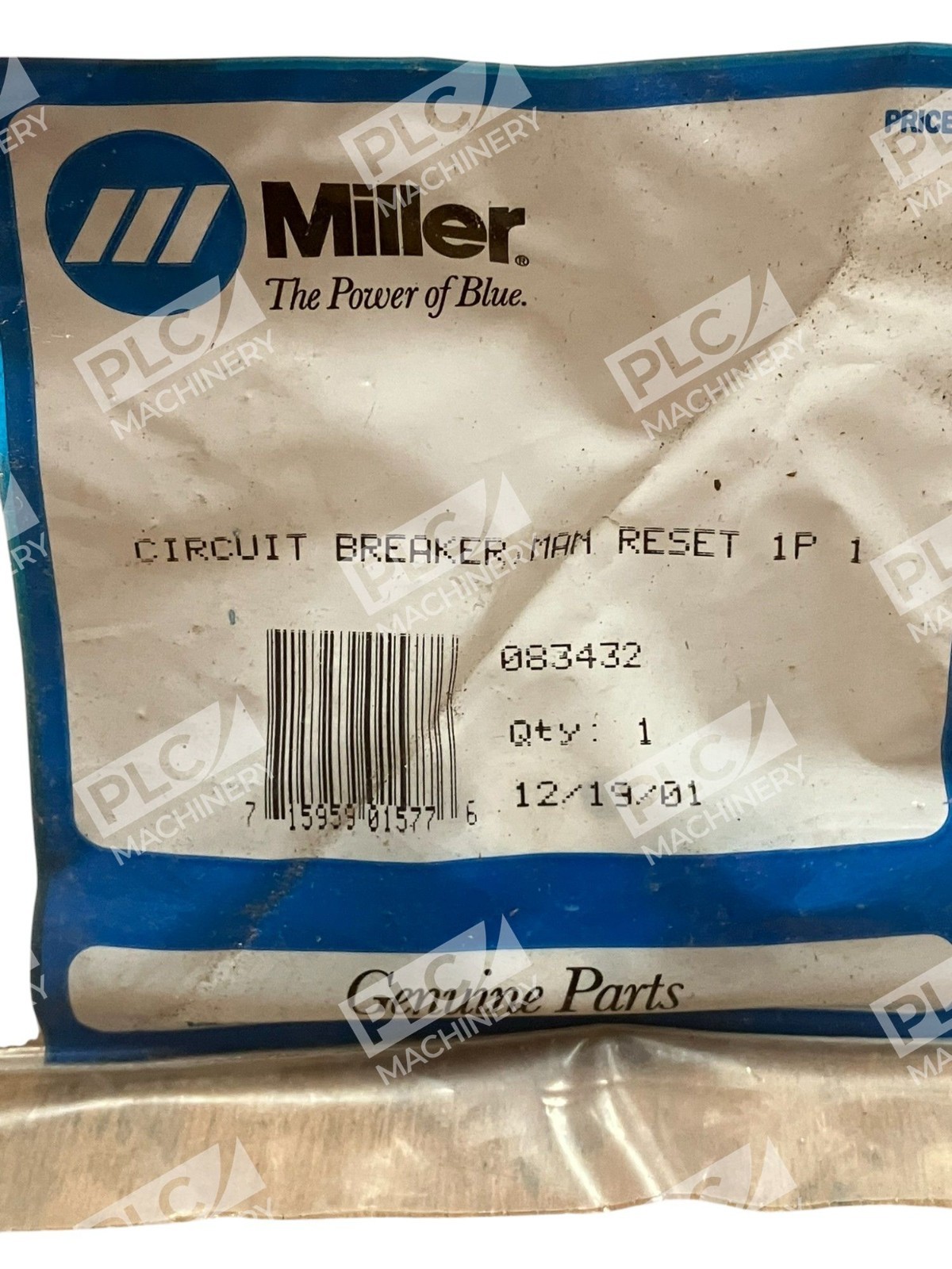 Miller The Power Of Blue 1P 10A 1 Manual Reset Circuit Breaker 083432 - Image 3