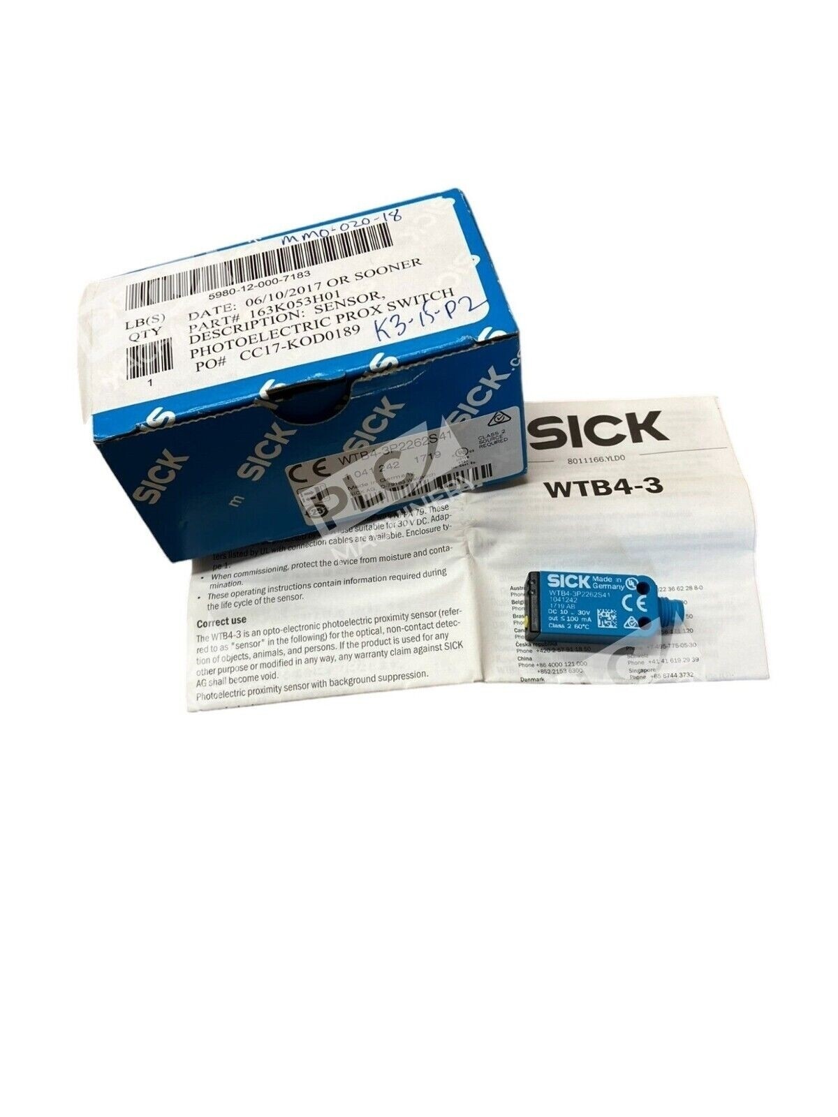 Sick WTB4-3P2262S41 Mini Photoelectric Sensor - Image 4