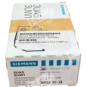 Siemens 3UA5 3UW1 2-3.2A Overload Relay 3UA5 00-1D