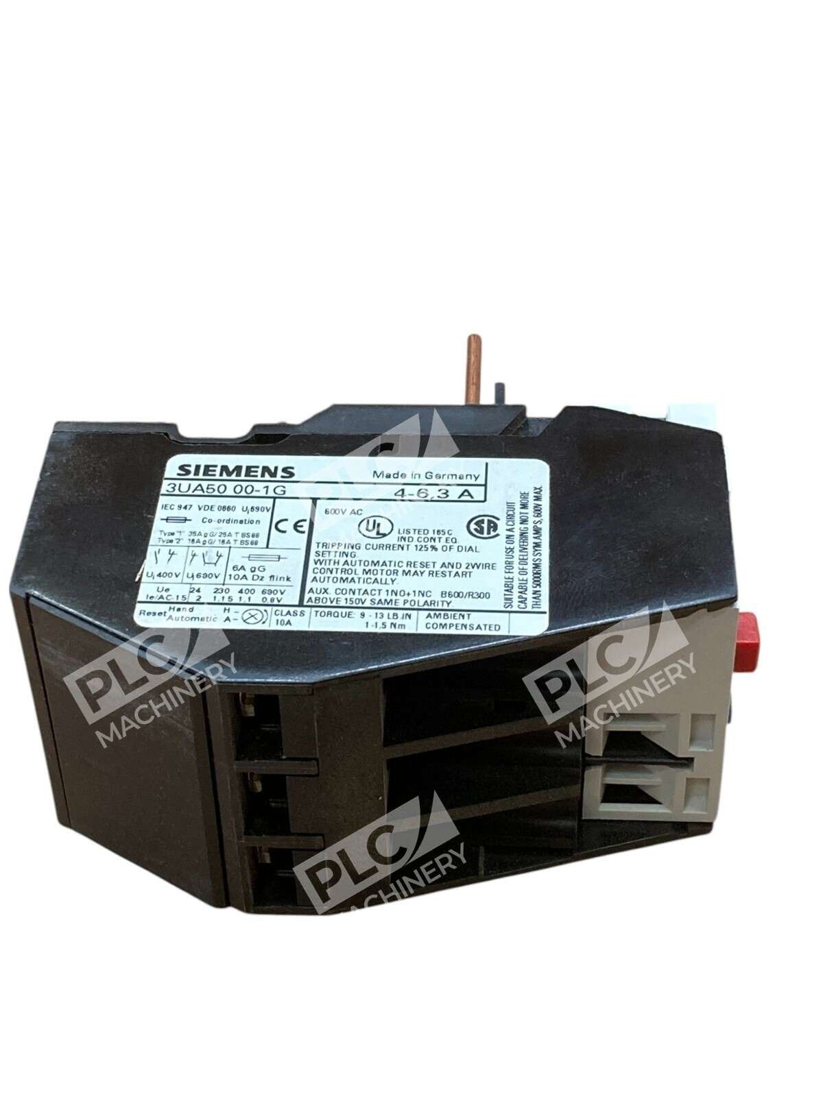 Siemens 3UA5000-1G 4-6.3A Overload Relay 3UA50 00-1G - Image 8