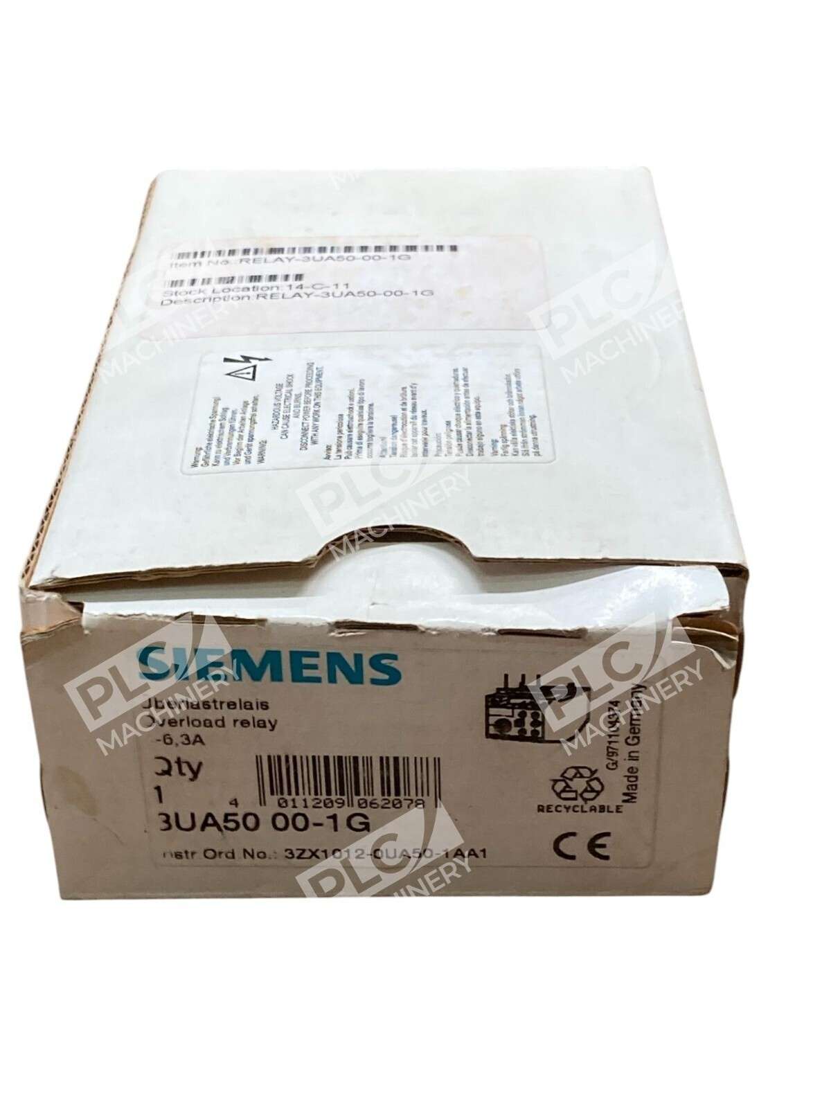 Siemens 3UA5000-1G 4-6.3A Overload Relay 3UA50 00-1G
