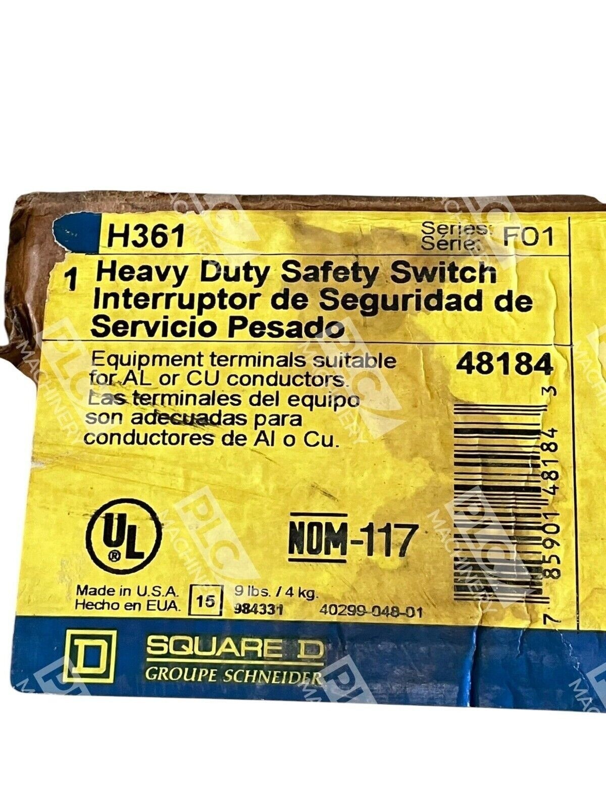 Square D 30A 600VAC 600VDC 48184 Heavy Duty Safety Switch H361 - Image 3