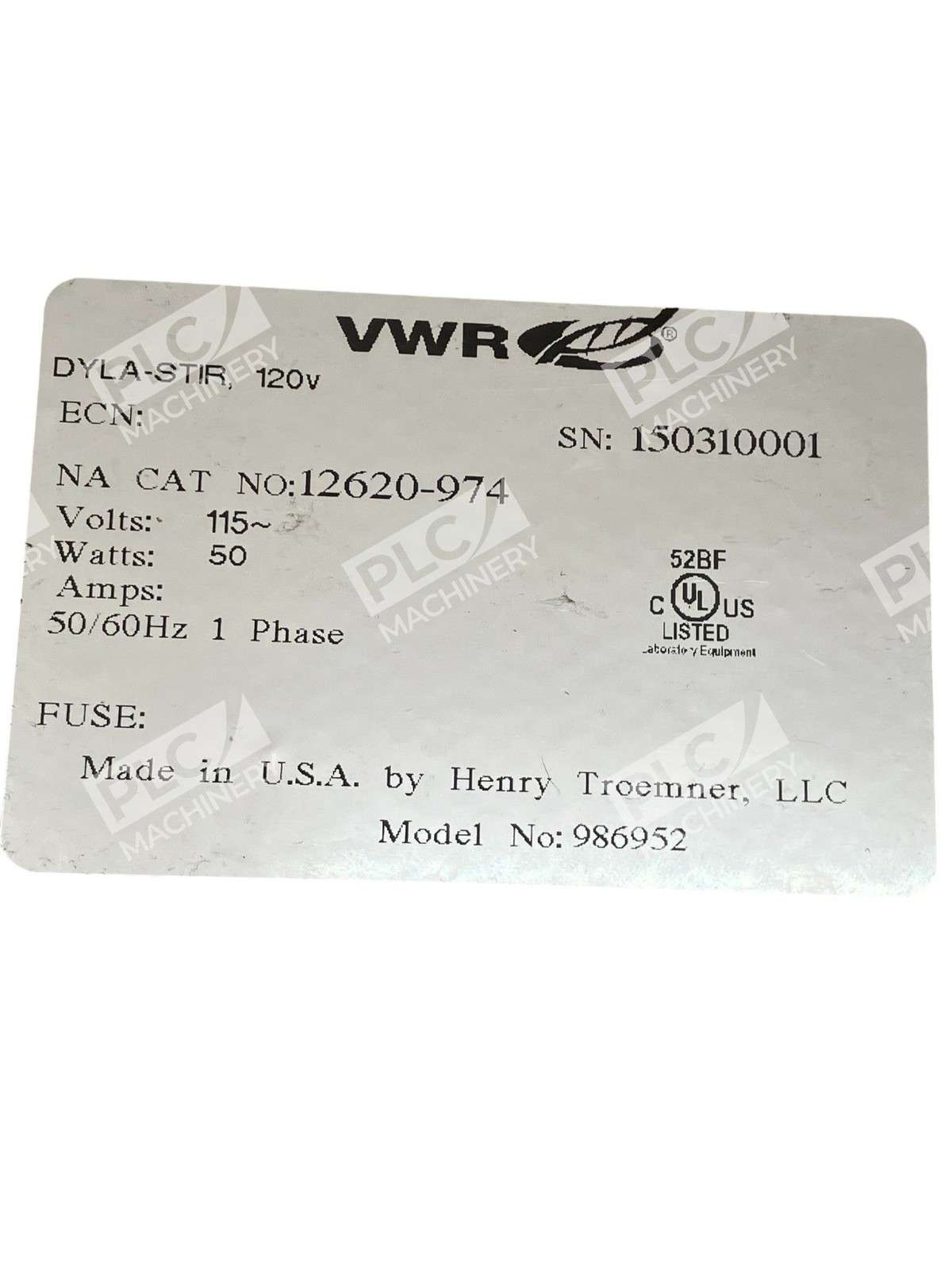 VWR Dyla-Stir Magnetic Stirrer 12620-974 Lab Mixer 986952 115V 50W - Image 6