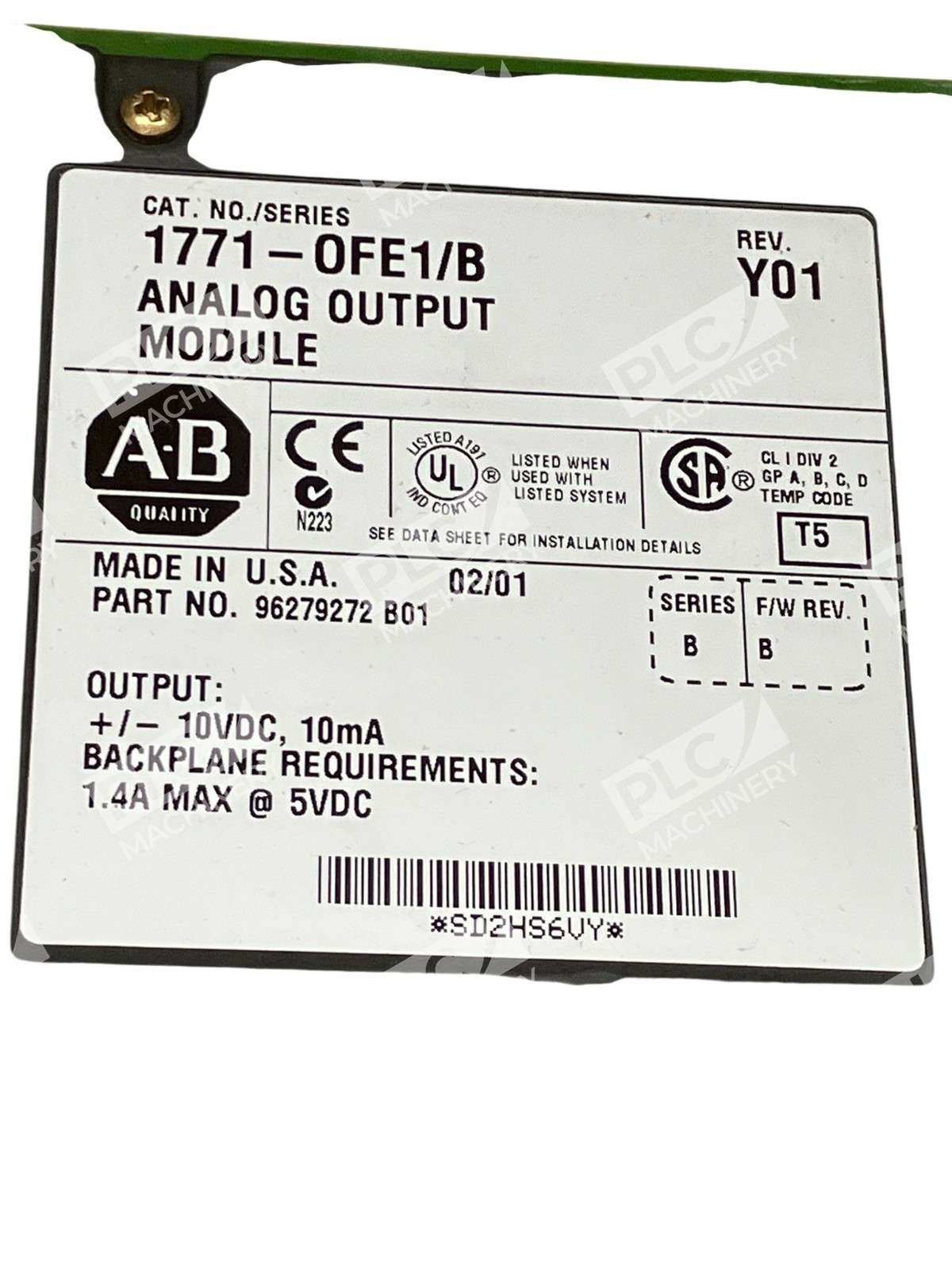 Allen-Bradley 1771-OFE1/B PLC-5 Series B 4-Channel Analog Output Module - Image 5