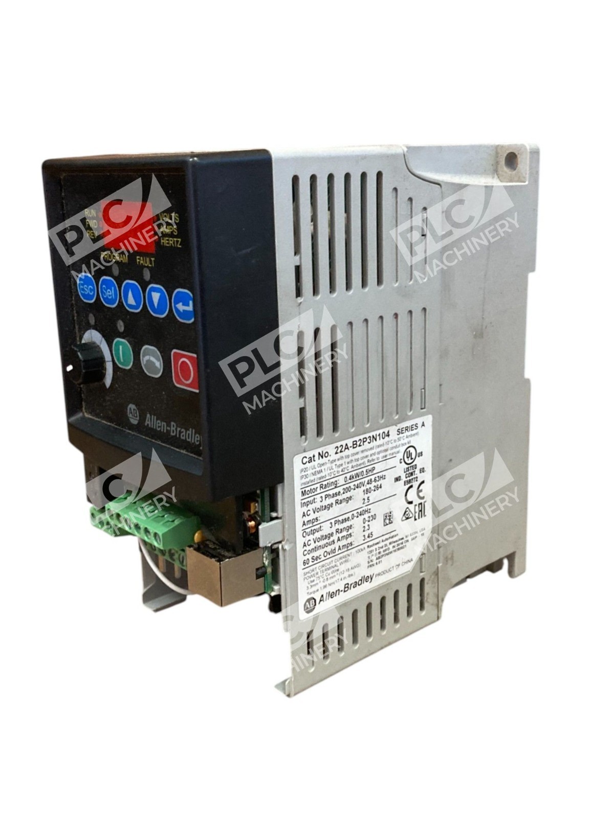 Allen Bradley AB 0.4kW/0.5HP 3 Phase AC Drive 22A-B2P3N104 /A - Image 4