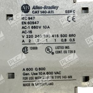 Allen Bradley AB 600VAC 10A Auxiliary Contact 140 A11 C 226977860072