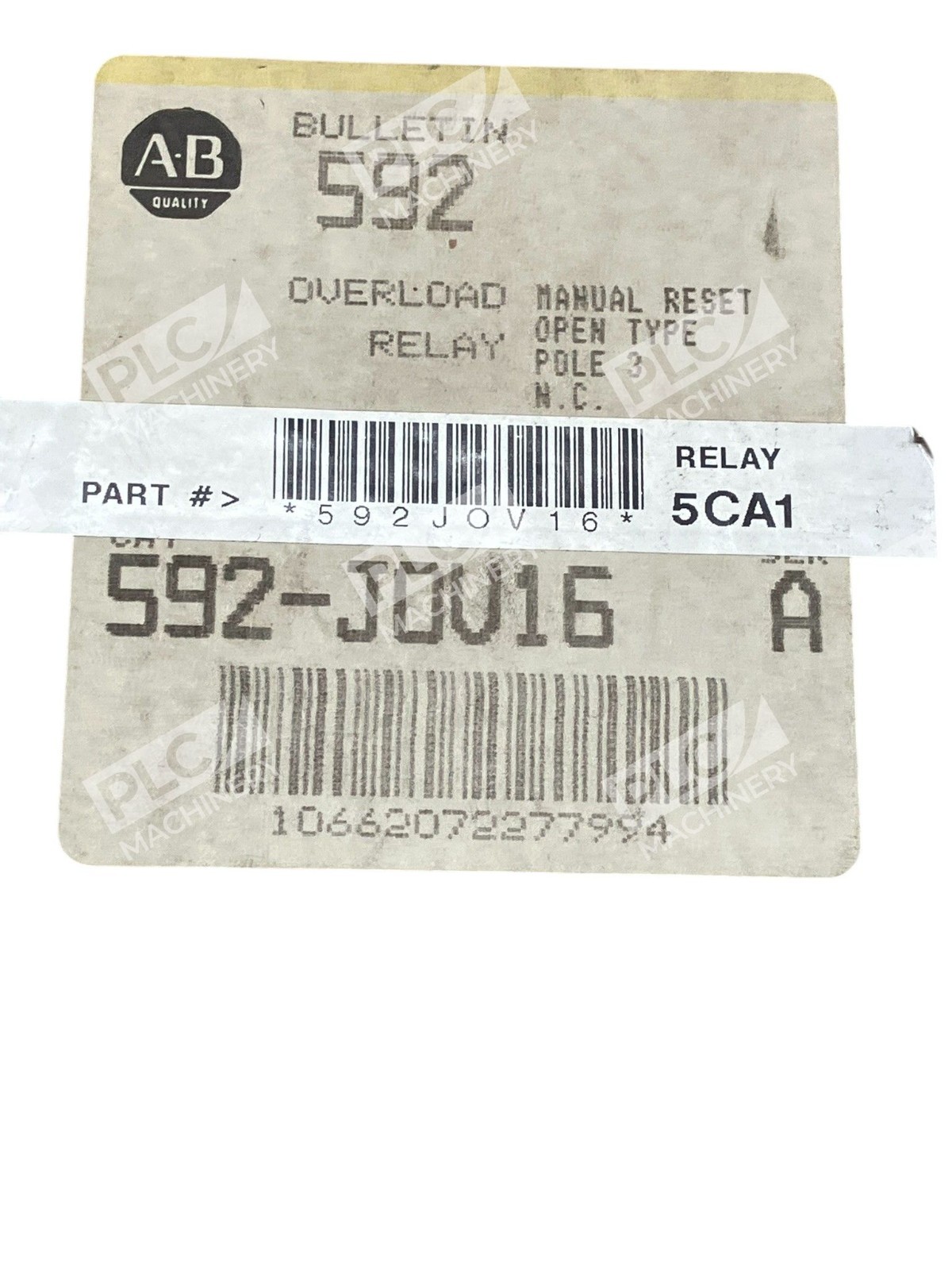 Allen Bradley AB Overload Relay Manual Reset 592-JOV16 /A - Image 3