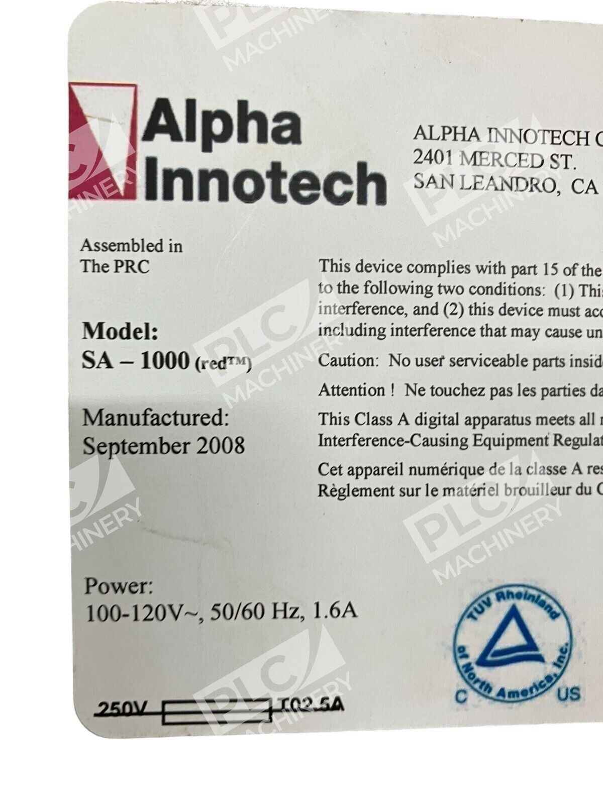 Alpha Innotech Gel Imaging System Red SA-1000(red) - Image 6