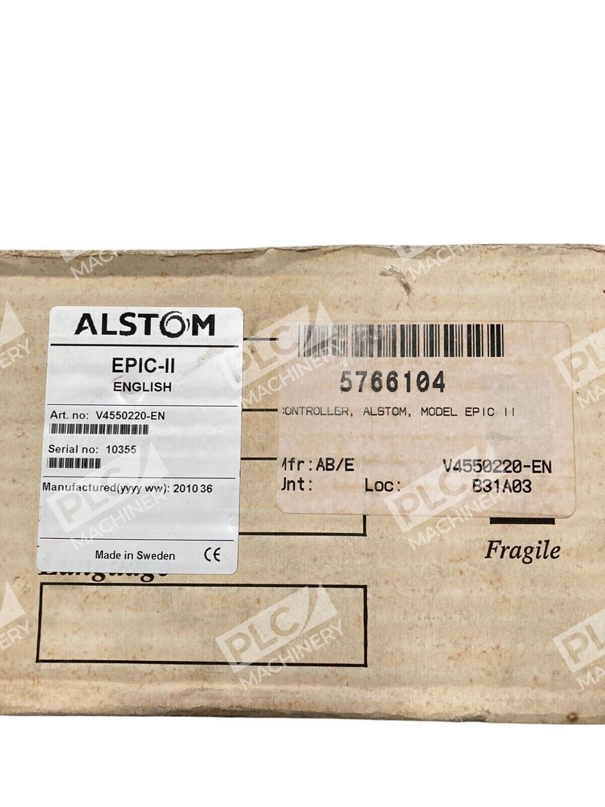 Alstom 5766104 Model Epic II Controller V4550220-EN - Image 3