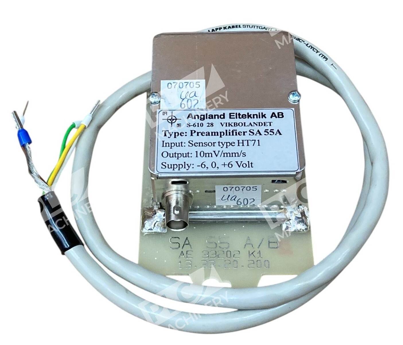 Angland Elteknik AB 13.33.20.200 AE 33202 K1 Preamplifier SA 55A SA 55 A/B