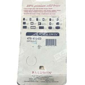 Baldwin 4751 030 CD Classic Toggle Switch Plate Polished Brass Solid Brass 298018921132