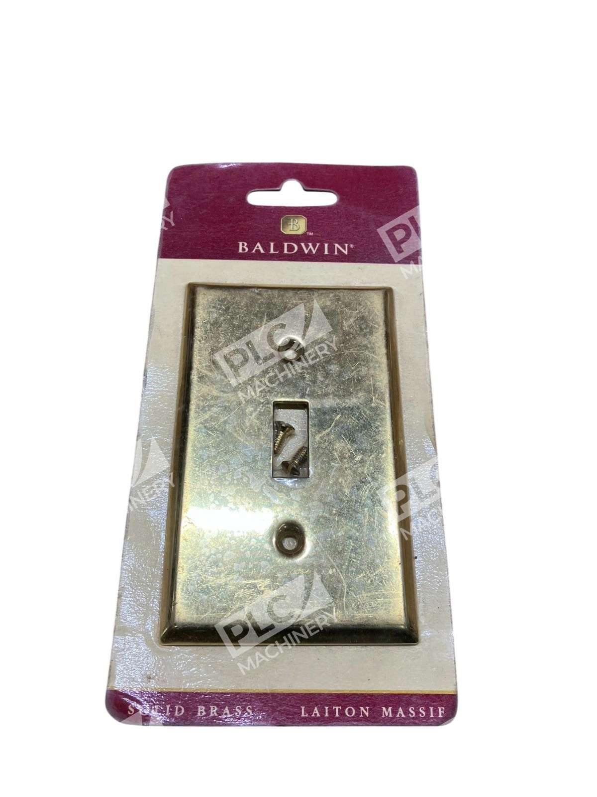 Baldwin 4751-030-CD Classic Toggle Switch Plate Polished Brass Solid Brass