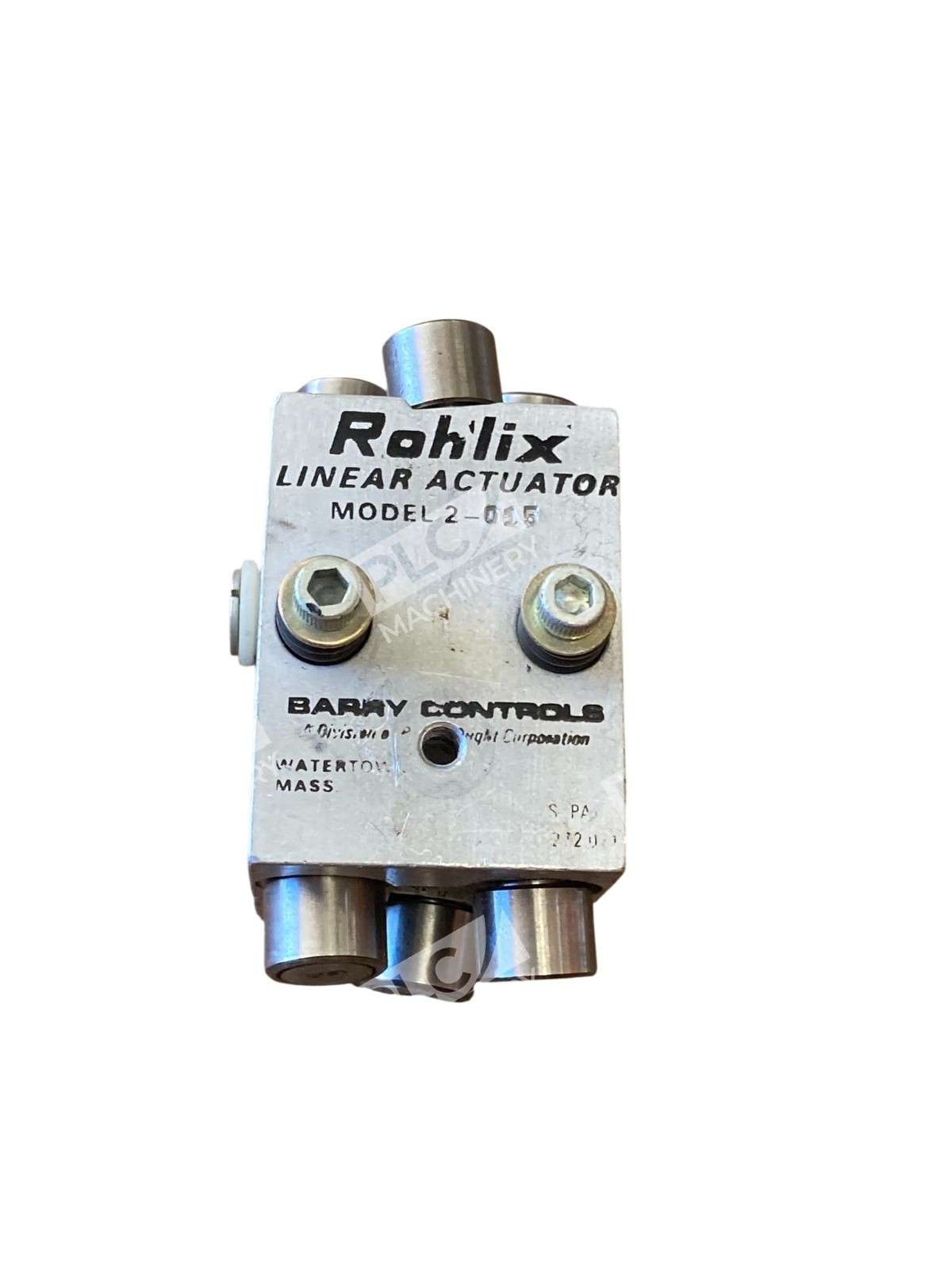 Barry Controls Rohlix 2-015 Linear Actuator Threadless Screw-Type