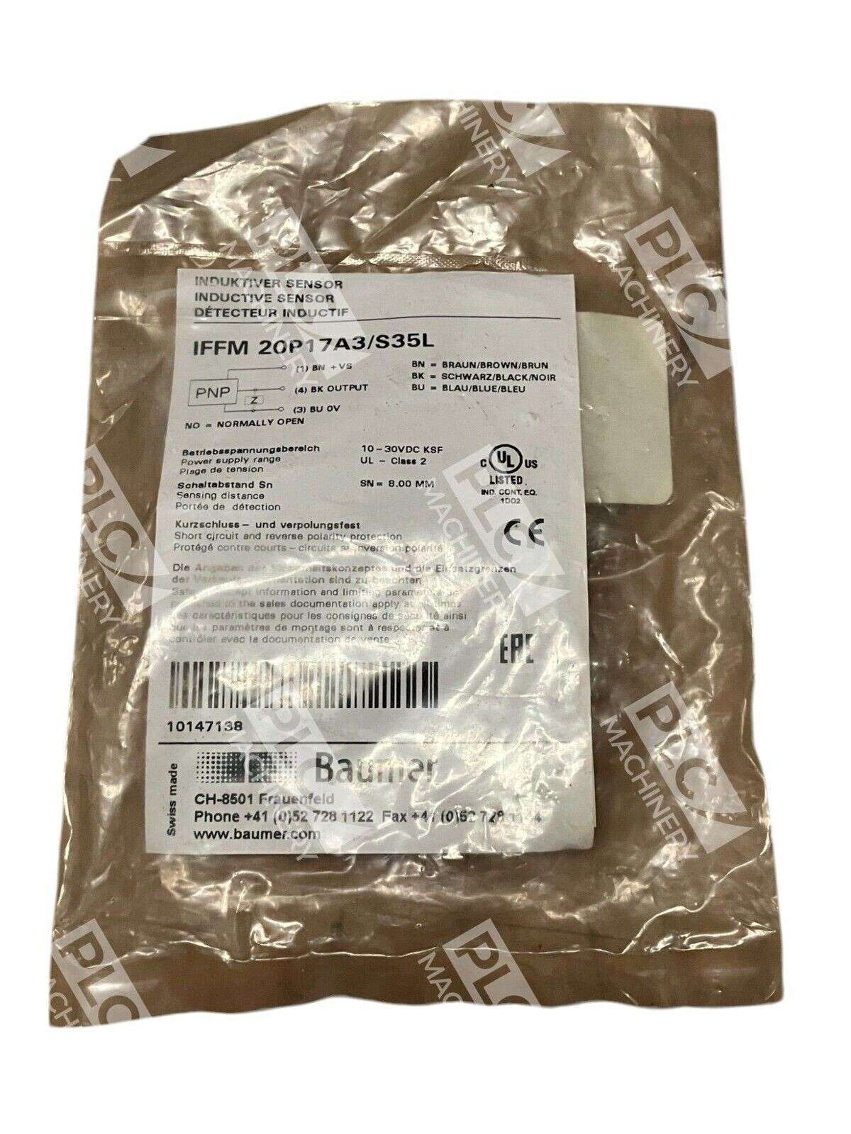 Baumer Inductive Sensor Proximity Switch IFFM 20P17A3/S35L