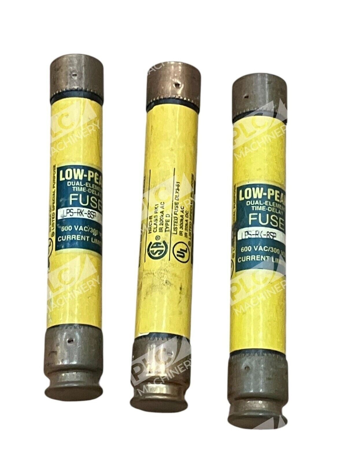 Bussmann Cooper Low-Peak 8A 600V Fuse LPS-RK-8SP (lot of 3)