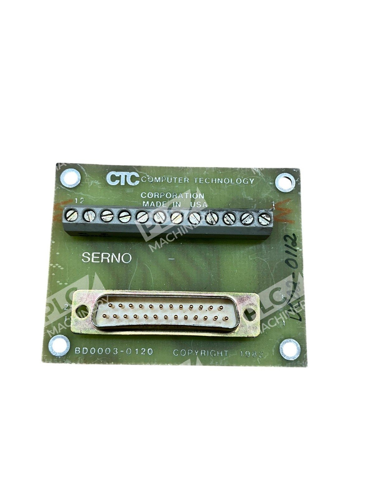 CTC Computer Technology BD0003-0120 DB25 Screw Terminal Breakout Board