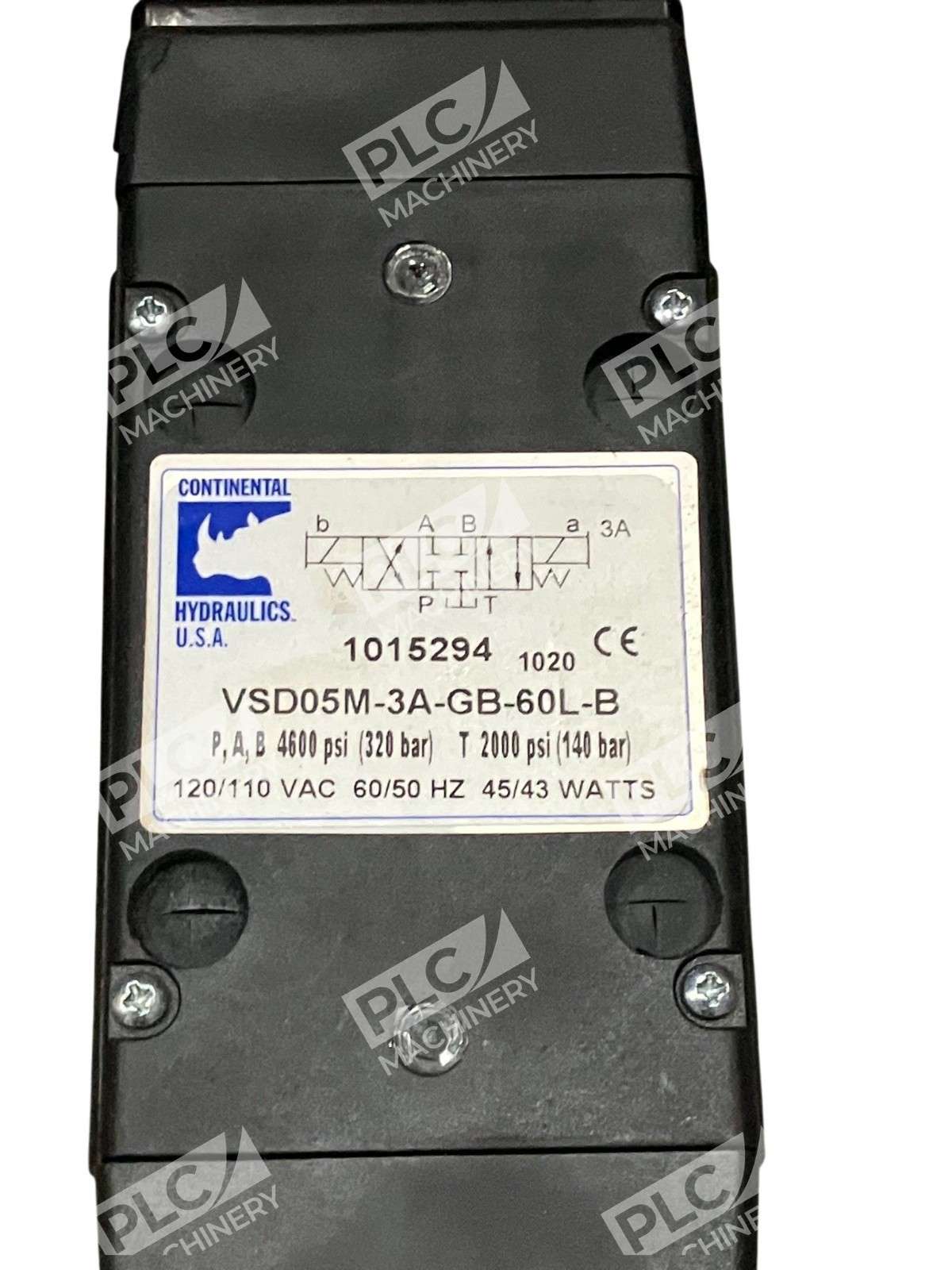 Continental Hydraulics VSD05M-3A-GB-60L-B 4-Way 3-Position Solenoid Valve 120V - Image 3